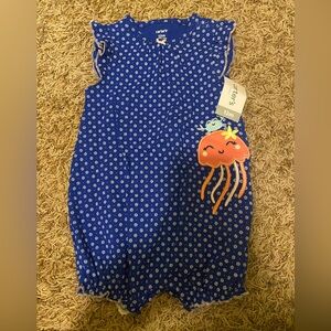 Carter’s little girl romper 12m new with tags